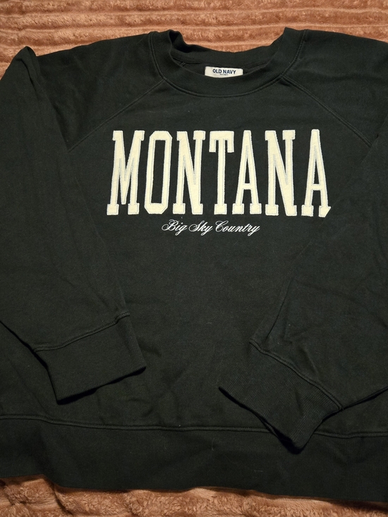 Old Navy Tops - Old Navy, Navy Blue Crewneck Sweatshirt with White Label Accent